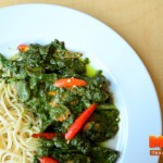 สปาเก็ตตี้หอยนิวซีแลนด์ซอสโหระพา