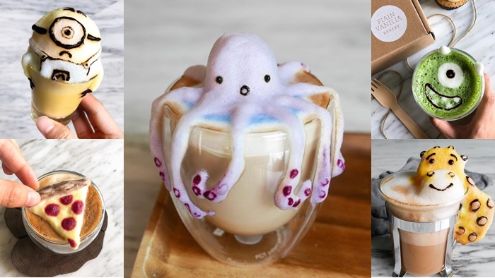 3D บนแก้วกาแฟ Latte Art บาริสต้า สาวชาวสิงค์โปร์