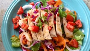 สลัดอกไก่ย่าง